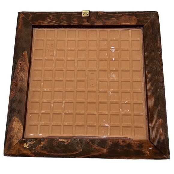 Italian Pottery Framed Fish Tile La Musa Hand-Painted Wooden Frame Italy - Picture 5 of 8